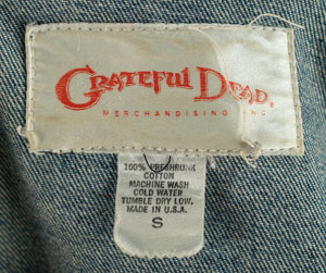 Lot #5333  Grateful Dead: Vince Welnick's Denim  Jacket - Image 3
