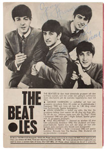 Lot #5202  Beatles 1963 Swedish Program - Image 1