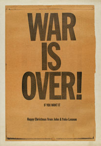 Lot #5221 John Lennon: War Is Over Newspaper Ad - Image 1