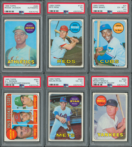 Lot #9099  1969 Topps Complete Set of (664) Cards with (6) PSA Graded - Image 1