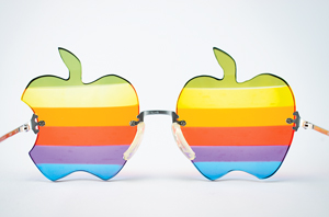 Lot #6010 Steve Wozniak's Apple Rainbow Glasses - Image 2
