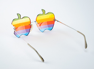 Lot #6010 Steve Wozniak's Apple Rainbow Glasses - Image 3