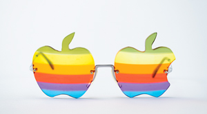 Lot #6010 Steve Wozniak's Apple Rainbow Glasses - Image 4