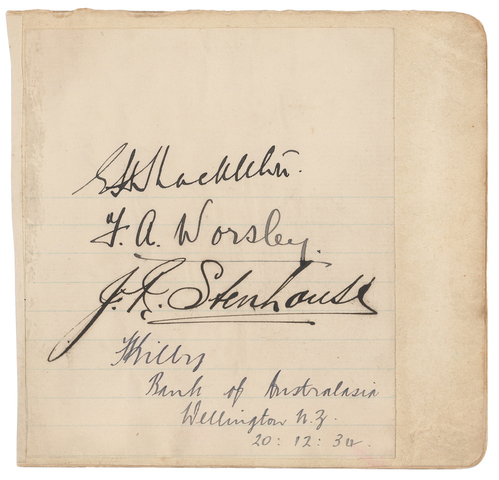 Lot #181  Imperial Trans-Antarctic Expedition: Shackleton, Worsley, and Stenhouse