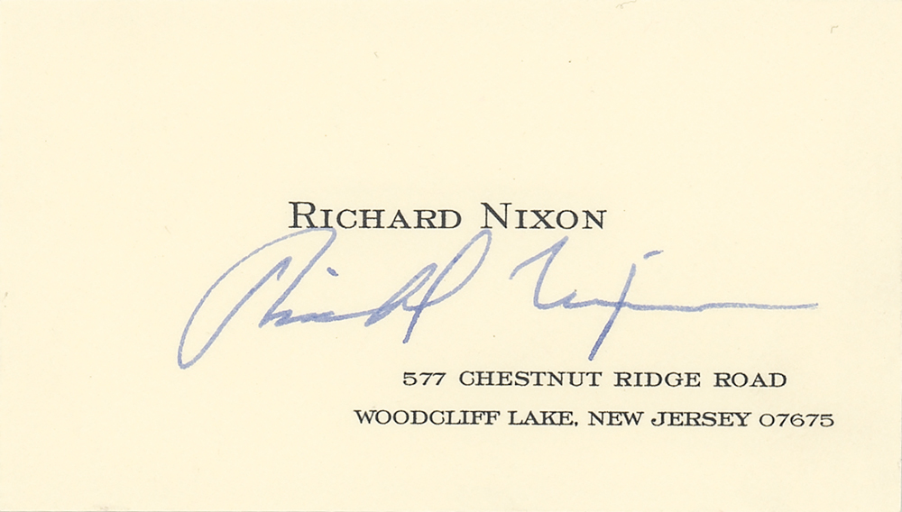 Lot #109 Richard Nixon