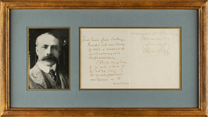 Lot #558 Edward Elgar