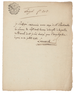 Lot #159 Jean-Baptiste Lamarck