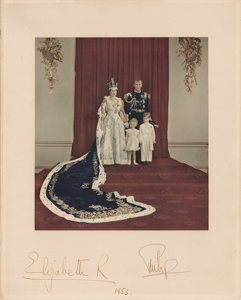 Lot #283  Queen Elizabeth II and Prince Philip