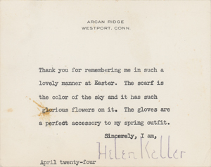 Lot #243 Helen Keller