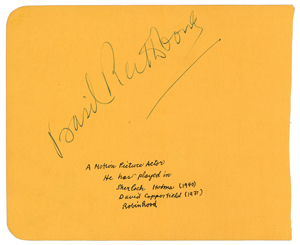 Lot #792 Basil Rathbone - Image 1