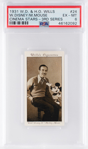 Lot #489 Walt Disney 1931 W.D. & H.O. Wills #24 PSA EX-MT 6 - Image 1