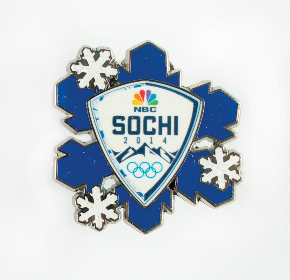 Lot #7185  Sochi 2014 Winter Olympics Space Flown Snowflake Pin