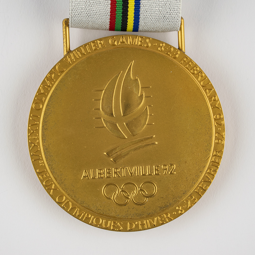 Lot #7138  Albertville 1992 Winter Olympics Sample Gold Winner's Medal for Demonstration Sports