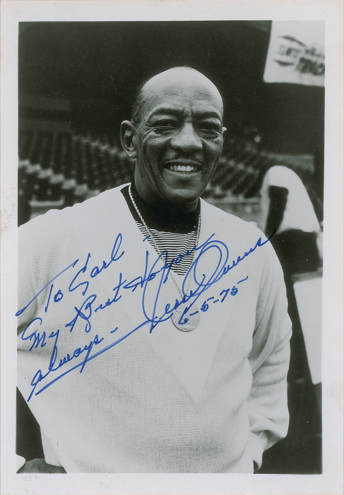 Lot #7204 Jesse Owens Signed Photograph