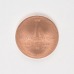 Lot #8089  Montreal 1976 Summer Olympics Copper Participation Medal