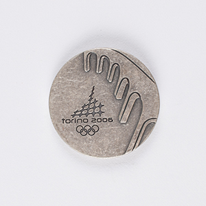 Lot #7170  Torino 2006 Winter Olympics Pewter Participation Medal - Image 2