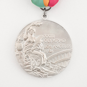 Lot #7120  Los Angeles 1984 Summer Olympics Silver Winner's Medal with Diploma and Participation Medal - Image 13