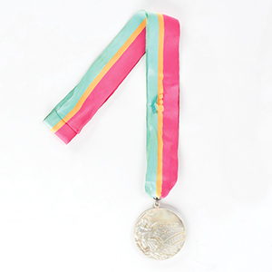 Lot #7120  Los Angeles 1984 Summer Olympics Silver Winner's Medal with Diploma and Participation Medal - Image 3