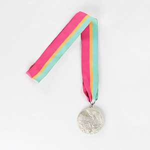 Lot #7120  Los Angeles 1984 Summer Olympics Silver Winner's Medal with Diploma and Participation Medal - Image 4