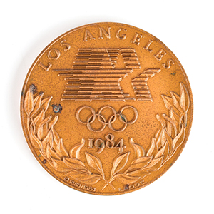 Lot #7120  Los Angeles 1984 Summer Olympics Silver Winner's Medal with Diploma and Participation Medal - Image 6
