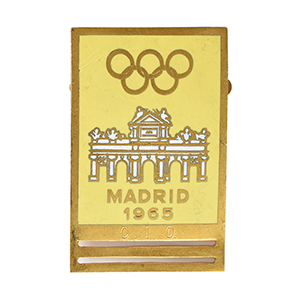 Lot #7082  Madrid 1965 International Olympic Committee Badge - Image 1