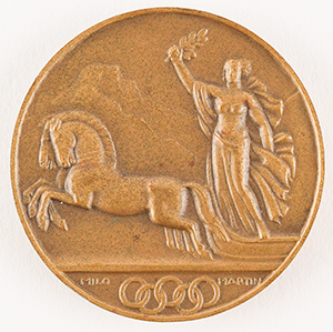 Lot #7029  St. Moritz 1928 Winter Olympics Bronze Participation Medal - Image 2