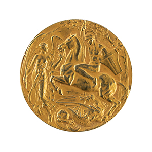 Lot #7015  London 1908 Olympics Gold Winner's Medal - Image 2