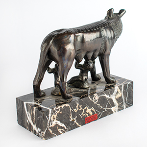 Lot #7111  Italy IOC Romulus and Remus Sculpture - Image 2