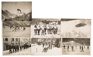 Lot #7027  Chamonix 1924 Winter Olympics (7) Postcards