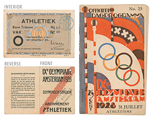 Lot #7030 Tug Wilson's Amsterdam 1928 Summer Olympics Ticket
