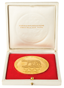 Lot #7070 Tug Wilson's Rome 1960 Summer Olympics Gold Olympiade Medal - Image 10