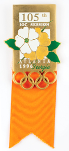 Lot #7155  Atlanta 1996 IOC Session Badge - Image 1