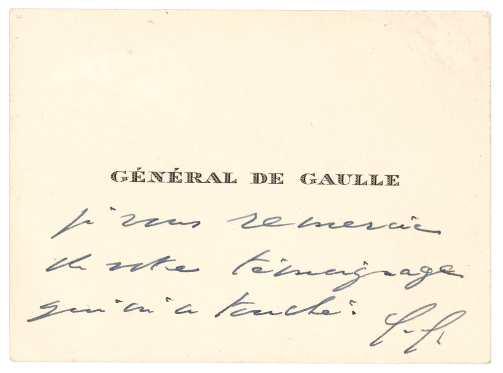 Lot #63 Charles de Gaulle