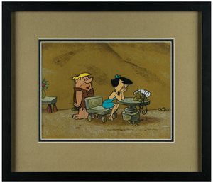 Lot #560 Barney and Betty Rubble key master background set-up from The Flintstones - Image 2