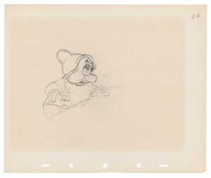 Lot #589 Bashful production drawing from Snow White and the Seven Dwarfs