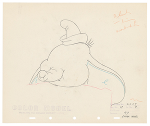 Lot #594 Dumbo and bubbles (4) production drawings from Dumbo - Image 2