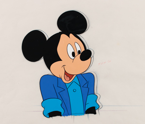 Lot #610 Mickey Mouse production cel and drawing from Mickey's 60th Birthday