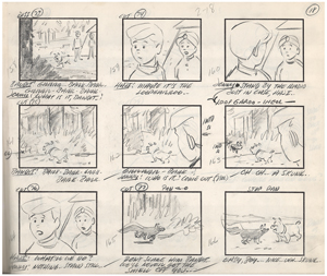 Lot #559 Jonny Quest complete storyboard from the episode The Werewolf of the Timberland - Image 3