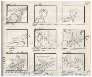 Lot #559 Jonny Quest complete storyboard from the episode The Werewolf of the Timberland - Image 4