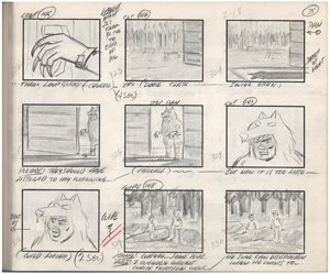 Lot #559 Jonny Quest complete storyboard from the episode The Werewolf of the Timberland - Image 5