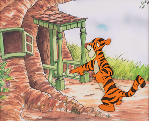 Lot #604 Tigger production cel from The Many Adventures of Winnie the Pooh - Image 2