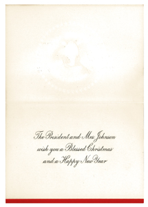 Lot #8219 Lyndon B. Johnson 1963 Christmas Card - Image 2