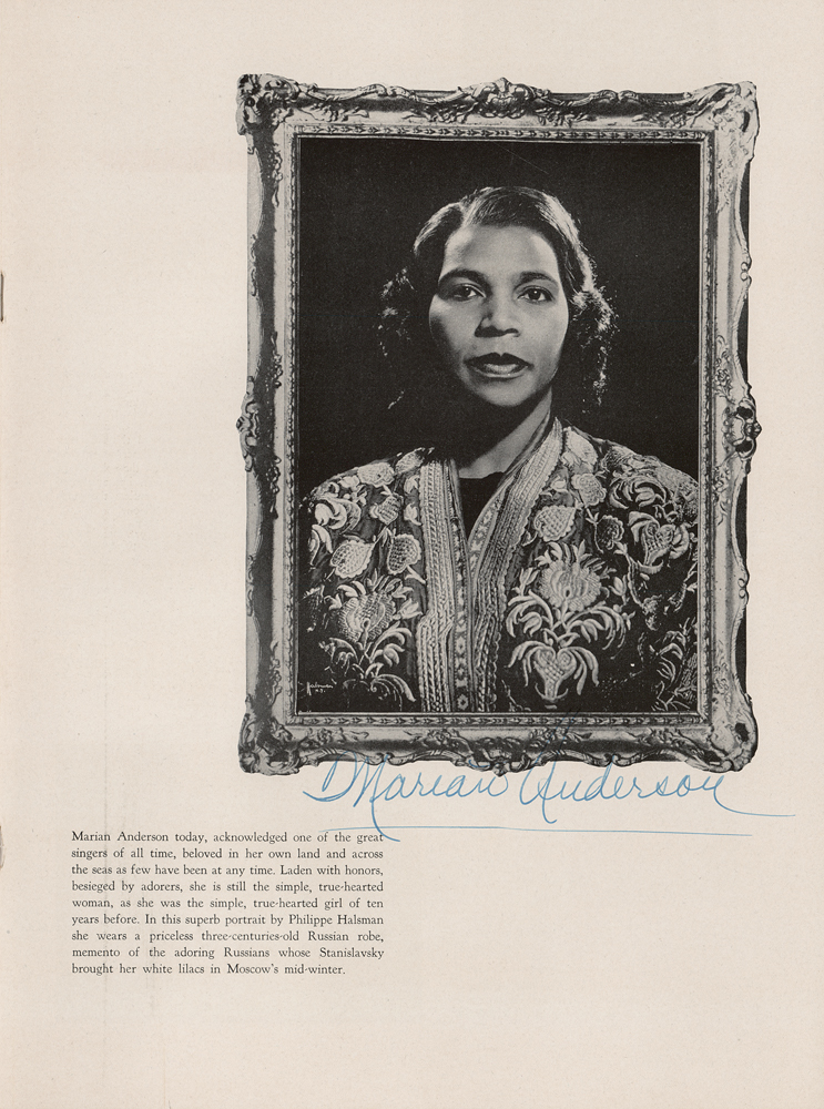 Lot #894 Marian Anderson