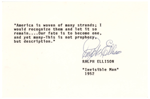 Lot #441 Ralph Ellison