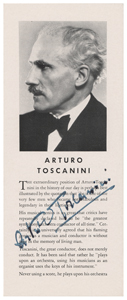 Lot #706 Arturo Toscanini
