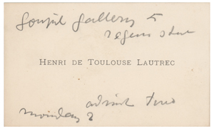 Lot #377 Henri de Toulouse-Lautrec