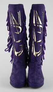 Lot #694  Prince's Custom-Made 'New Power Generation' Boots with Designs and Correspondence - Image 2