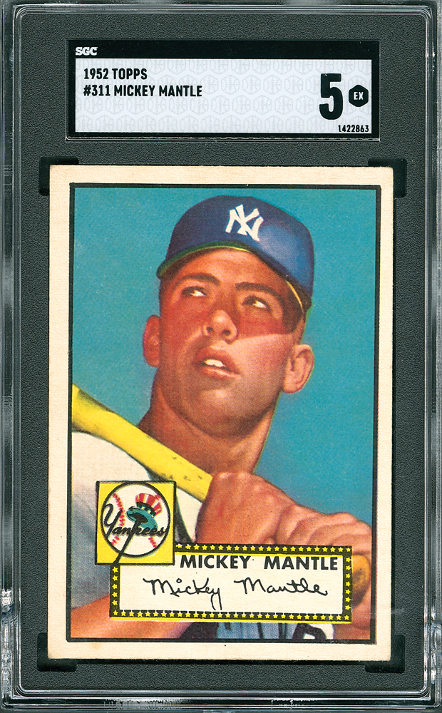 Lot #9039  1952 Topps #311 Mickey Mantle - SGC EX 5