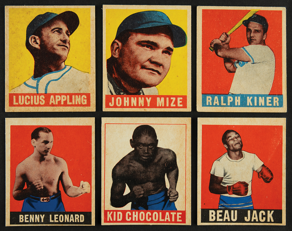 Lot #9037  1948 Leaf Group of (24) Baseball and (6) Boxing Cards