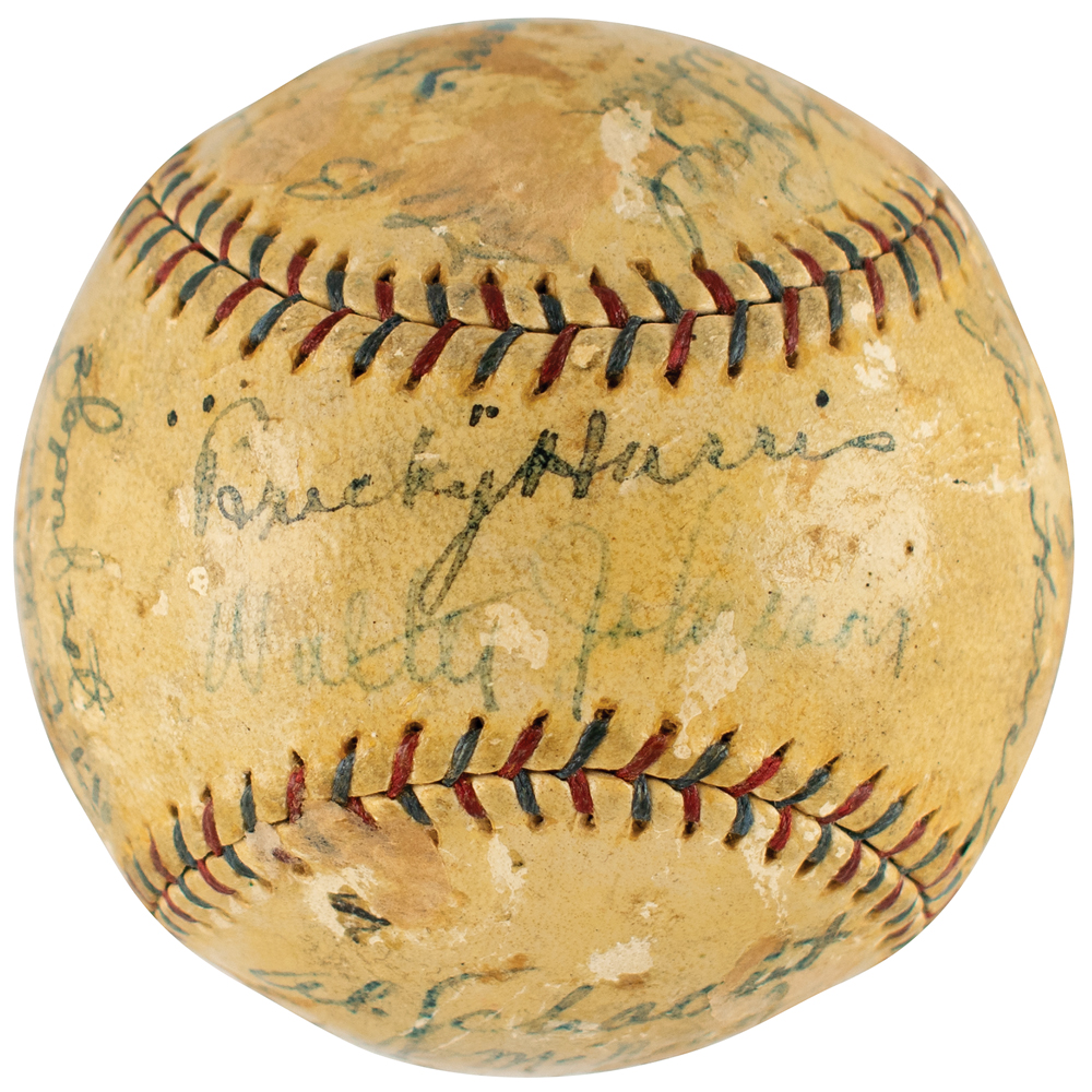 Lot #9007  1925 Washington Senators Team-Signed Baseball